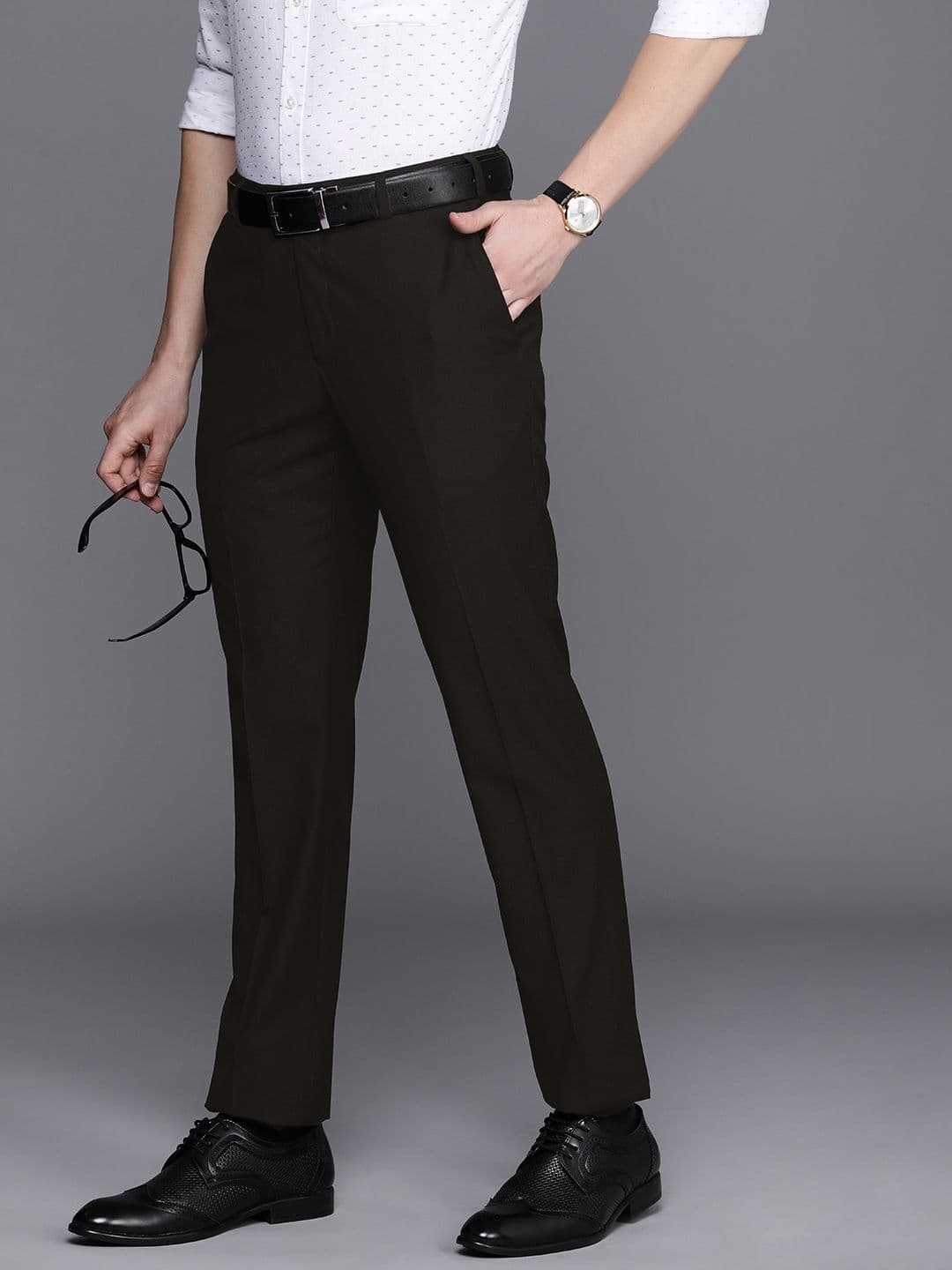 Raymond Men Mid-Rise Slim Fit Trousers - view 1