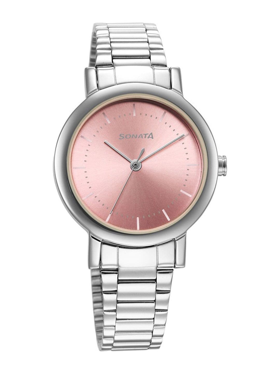 Sonata Essentials Quartz Analog With Pink Dial Watch For Women - 8174sm03 - view 1