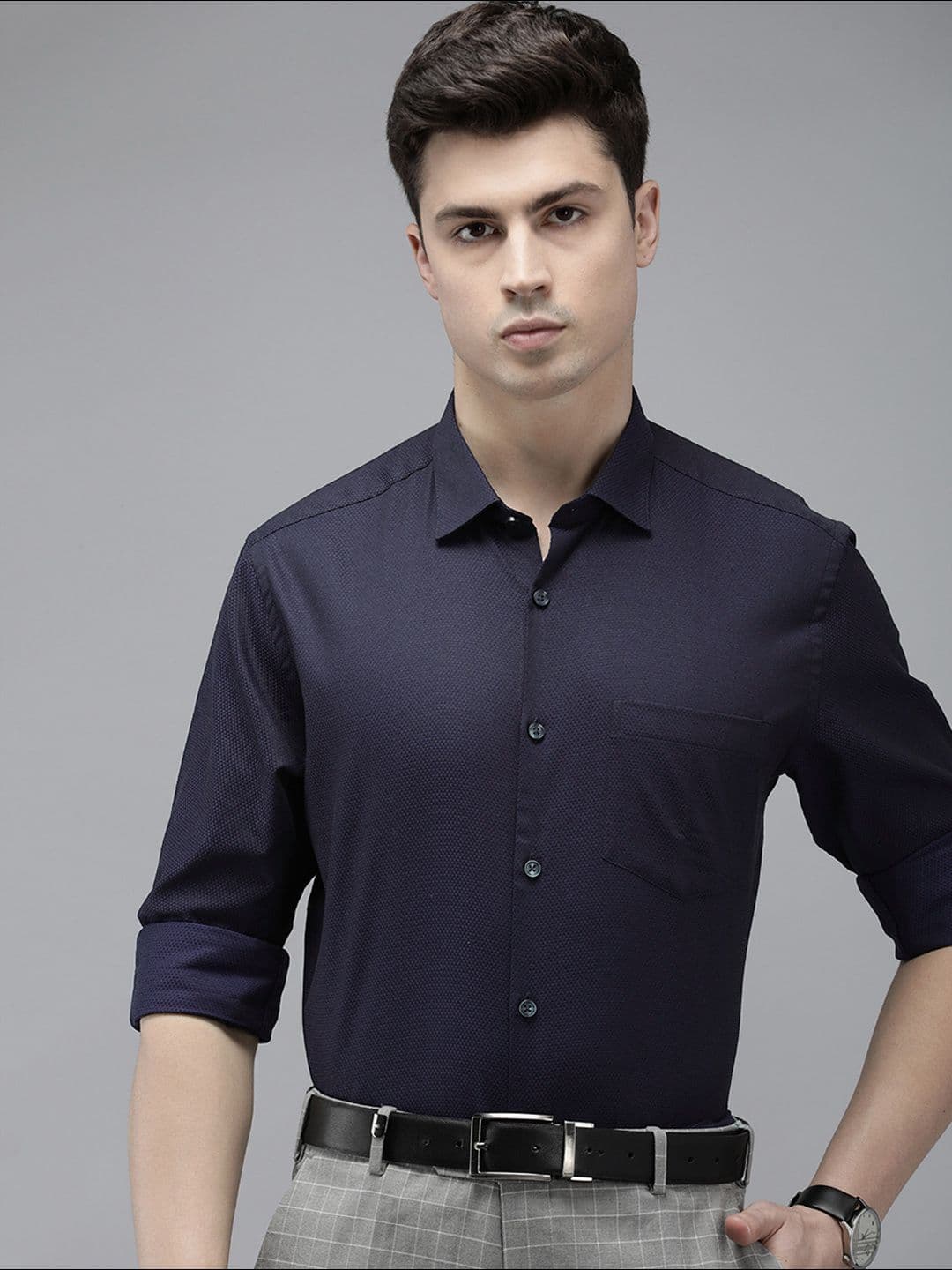 Park Avenue Textured Pure Cotton Formal Shirt - view 1