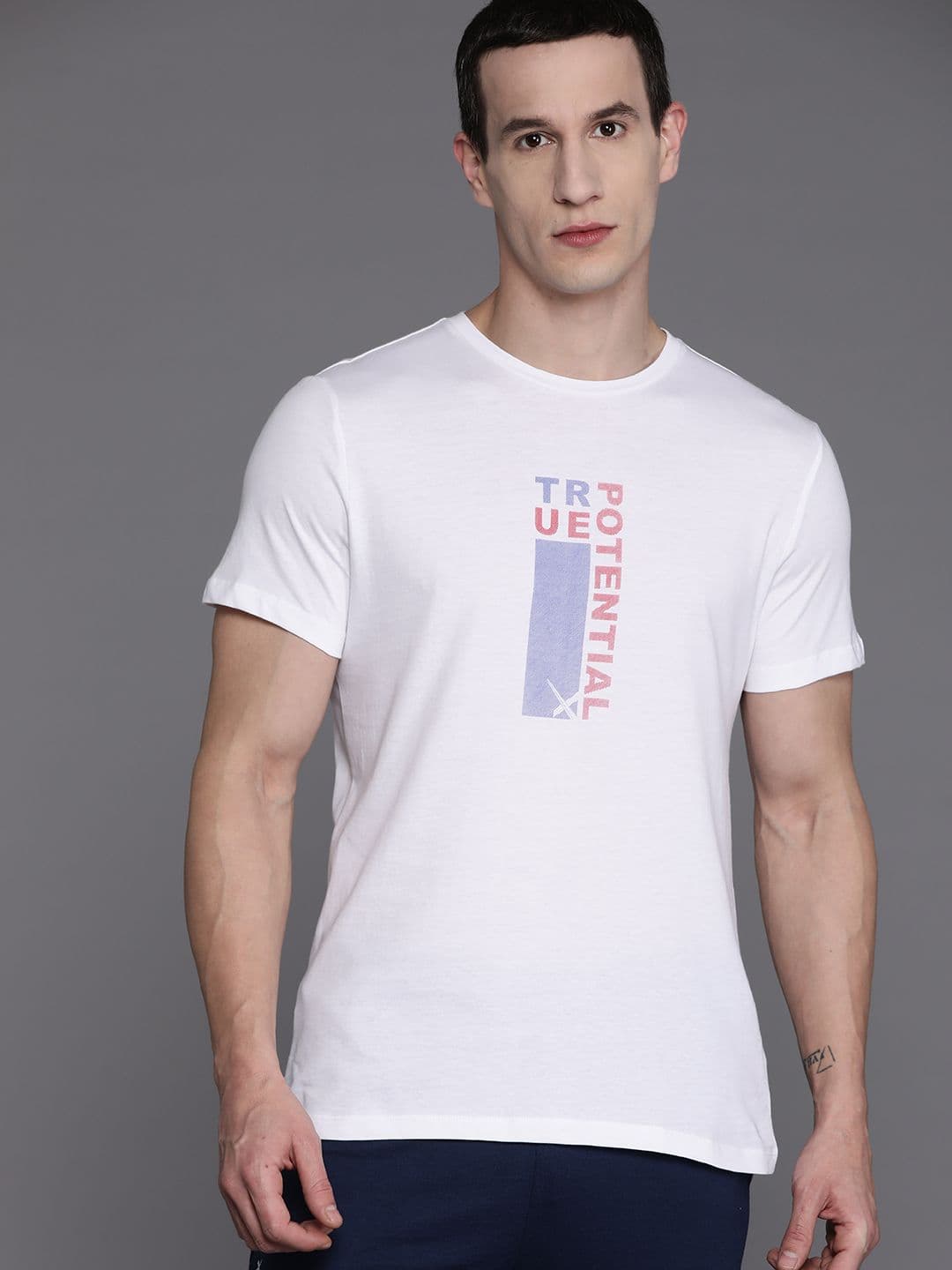 HRX by Hrithik Roshan Printed Cotton T-shirt - view 1