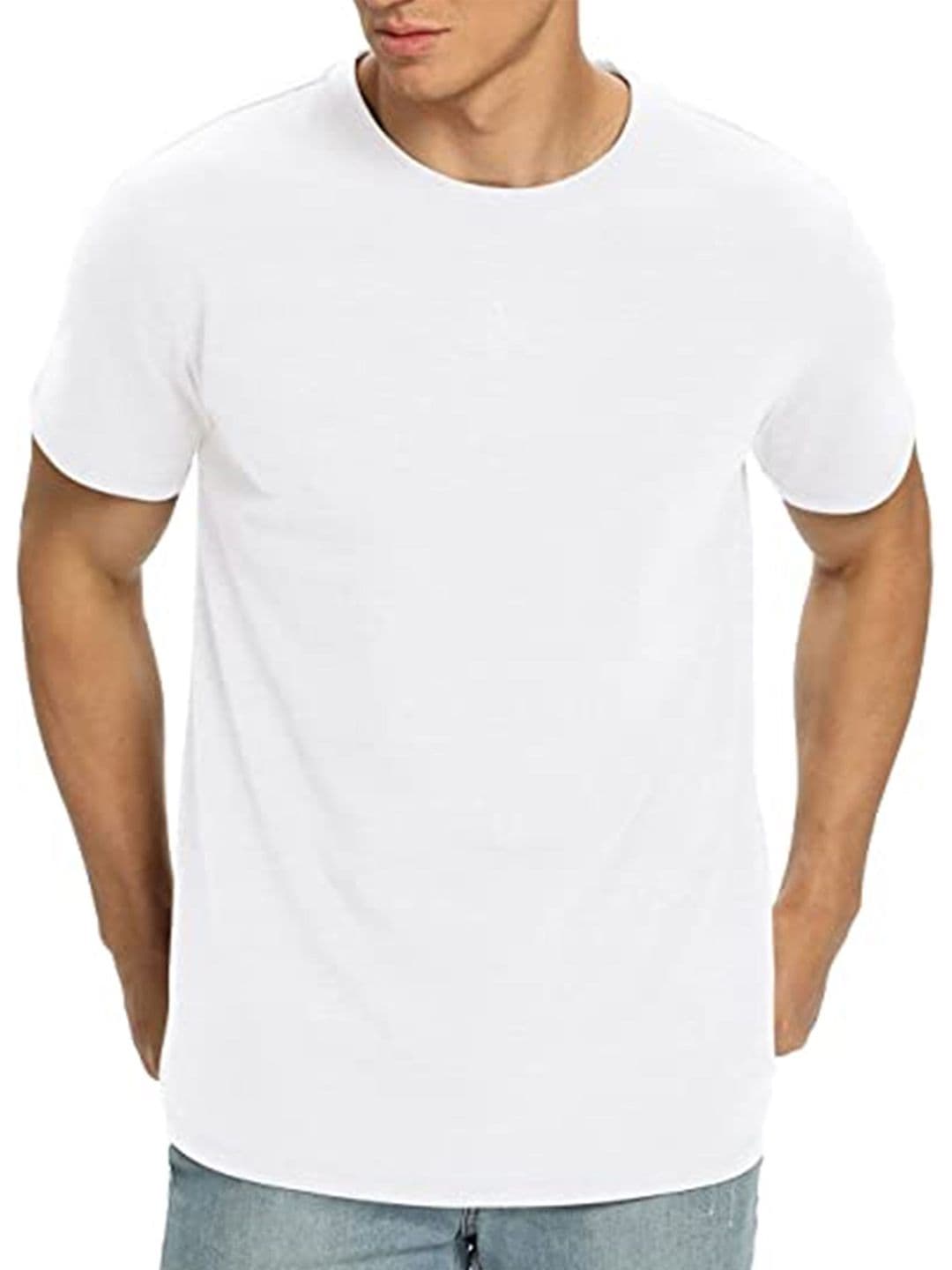 KAEZRI Round Neck Cotton Casual T-shirt - view 1