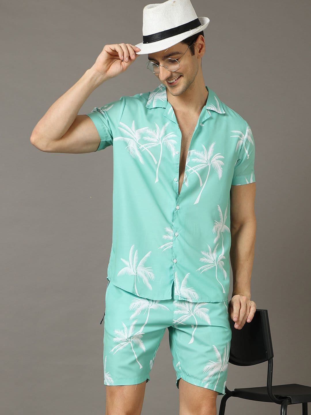 Bushirt Tropical Printed Night suit - view 1