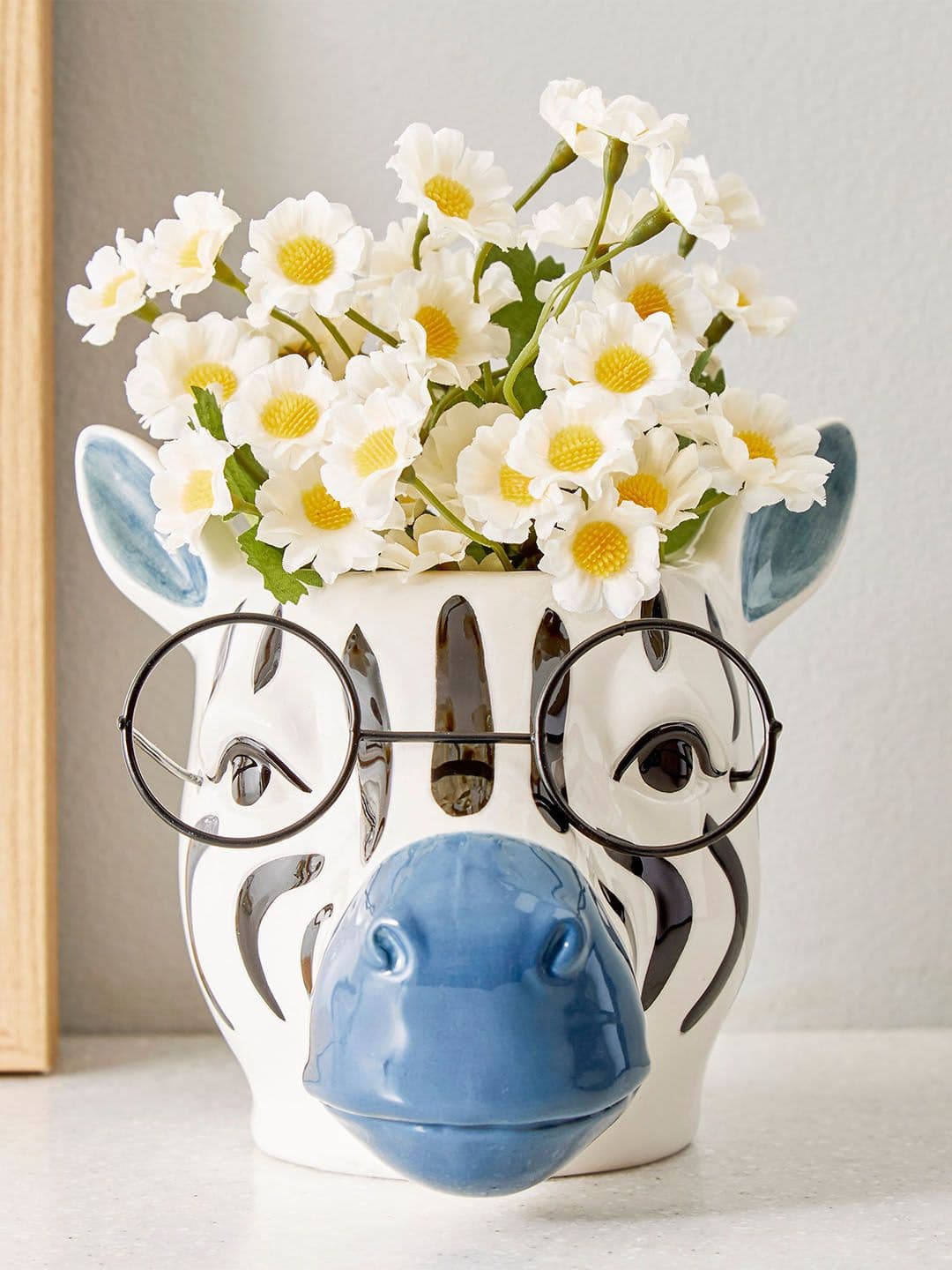 Home Centre Gloria White Ceramic Giraffe Planter - view 1