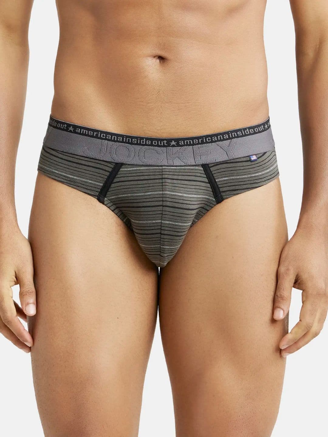Jockey Stretchable Stripe Brief with Ultrasoft Waistband -US67 - view 1