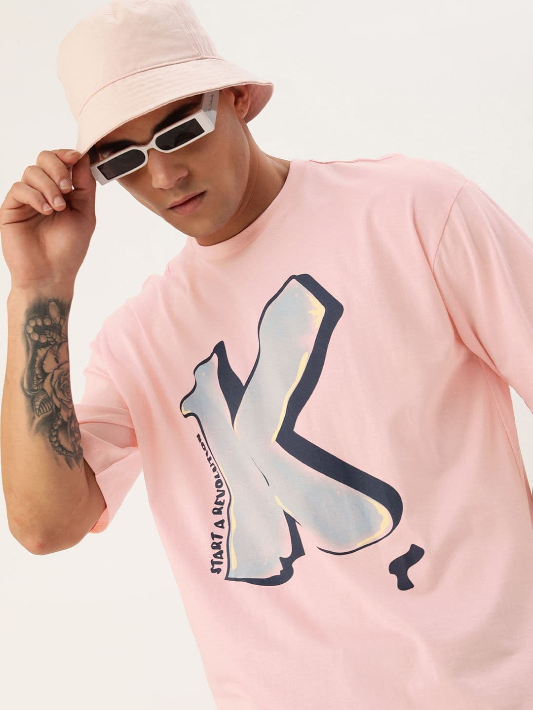 Kook N Keech Graphic Printed Drop-Shoulder Sleeves Pure Cotton Oversized T-shirt - view 1