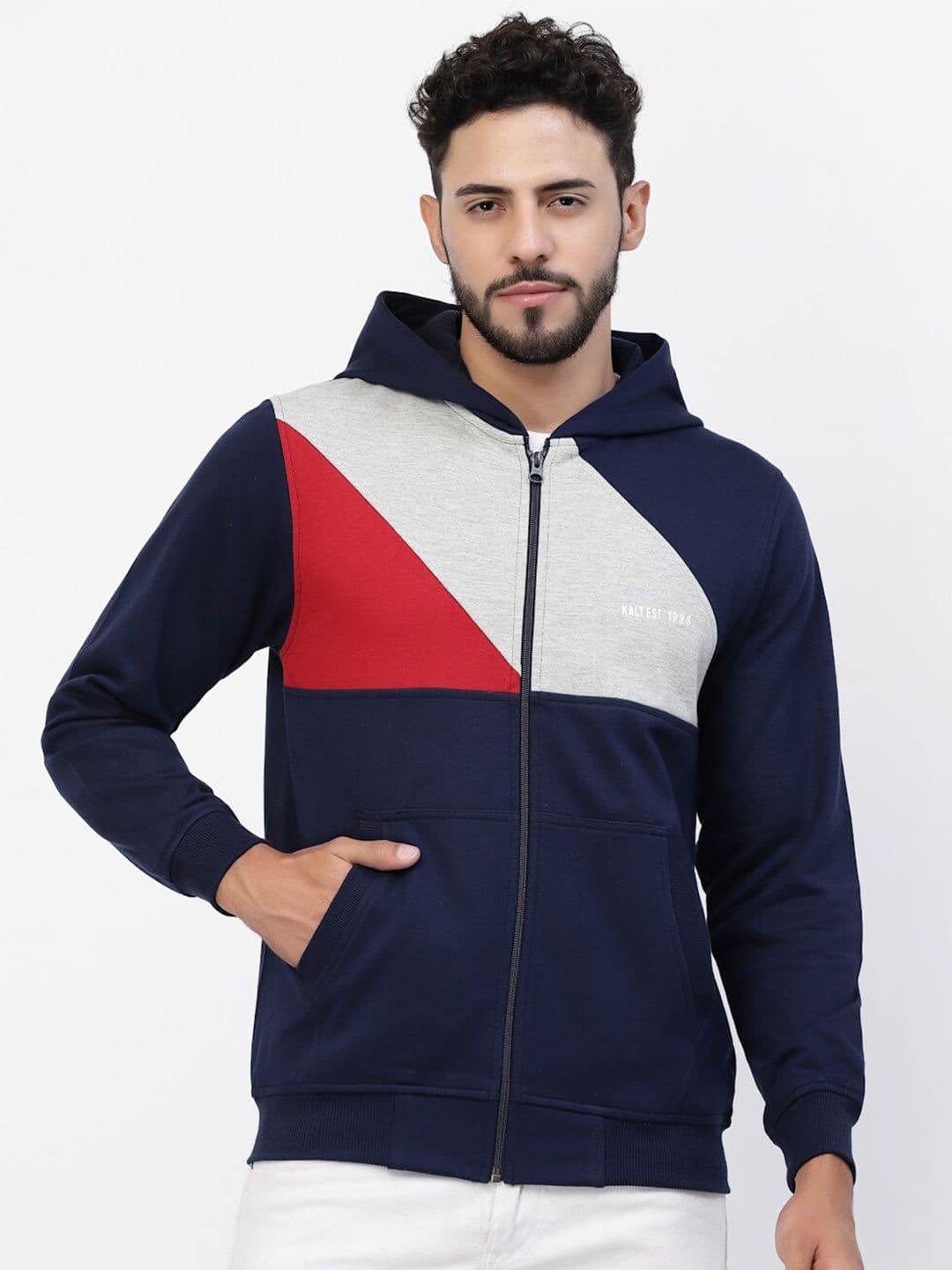 Kalt Colourblocked Hooded Sweatshirt - view 1