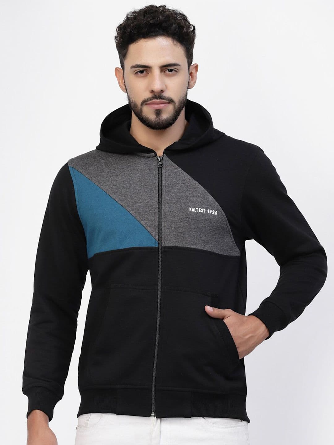 Kalt Colourblocked Hooded Sweatshirt - view 1