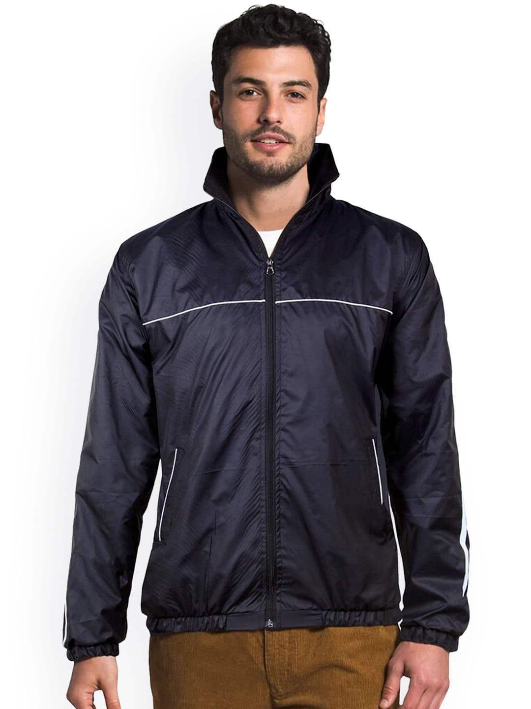 THE CLOWNFISH Men Striped Water Resistant Sporty Jacket - view 1