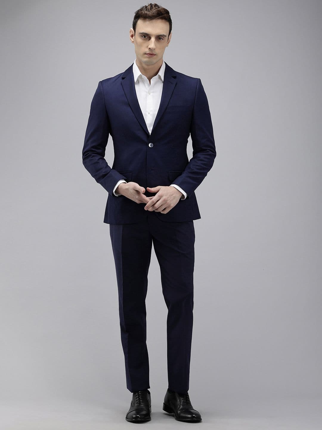 Park Avenue Self Design Super Slim Fit Single Breasted 2 Piece Party Suits - view 1