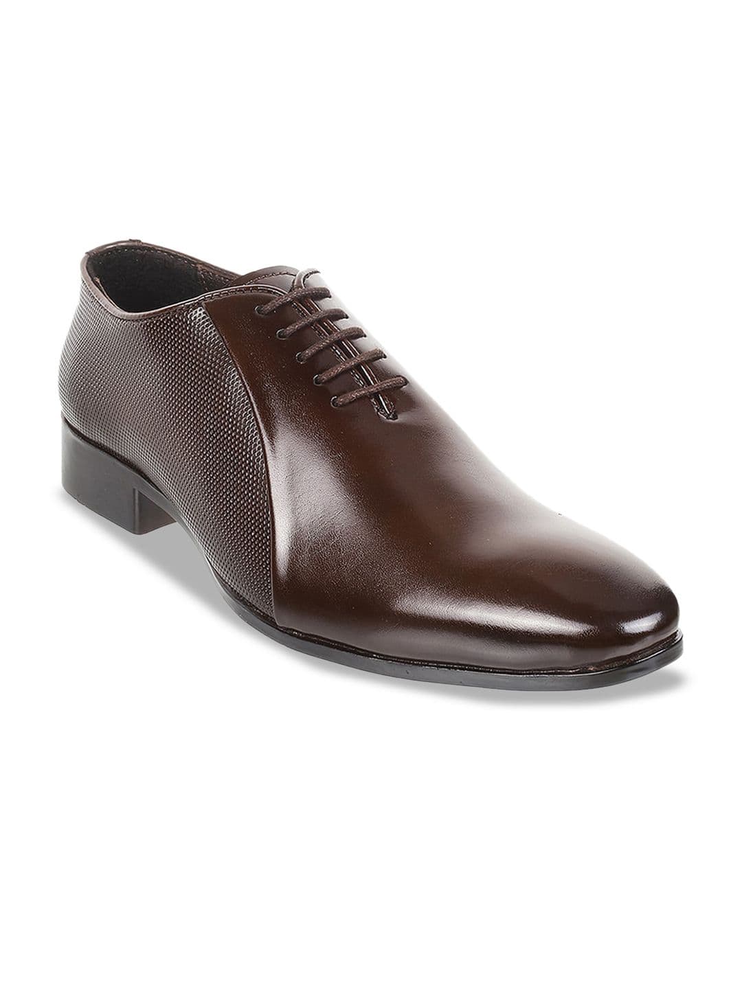 Mochi Men Textured Leather Oxfords Formal Shoes - view 1