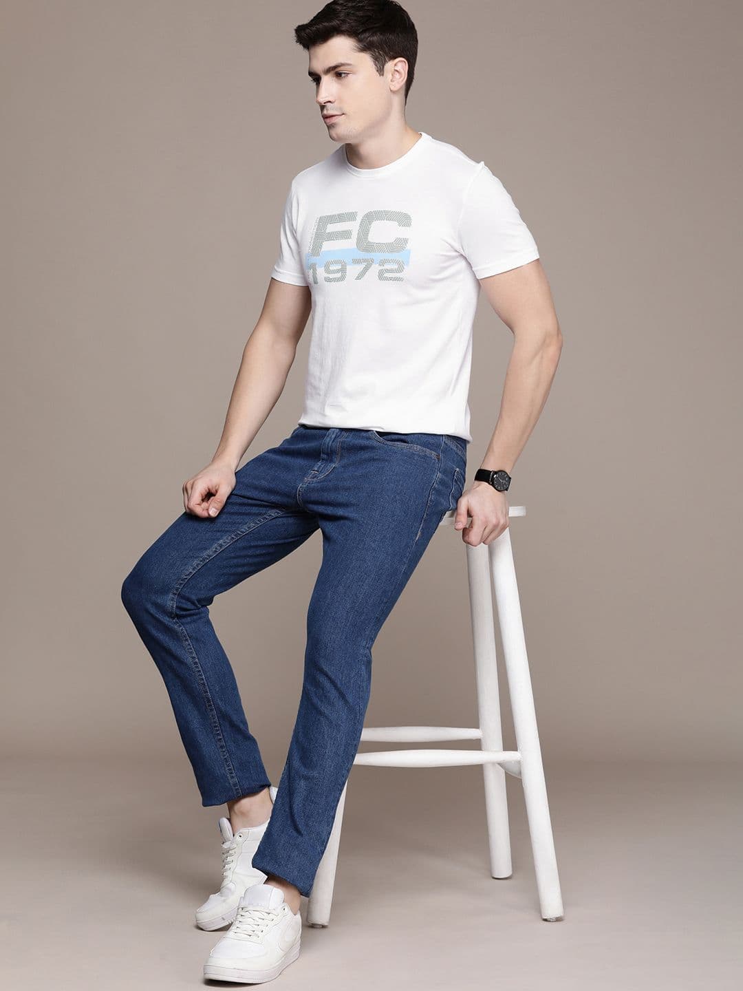 FCUK Men Typography Printed Pure Cotton T-shirt - view 1