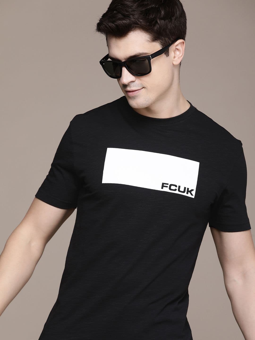 FCUK Printed Pure Cotton T-shirt - view 1