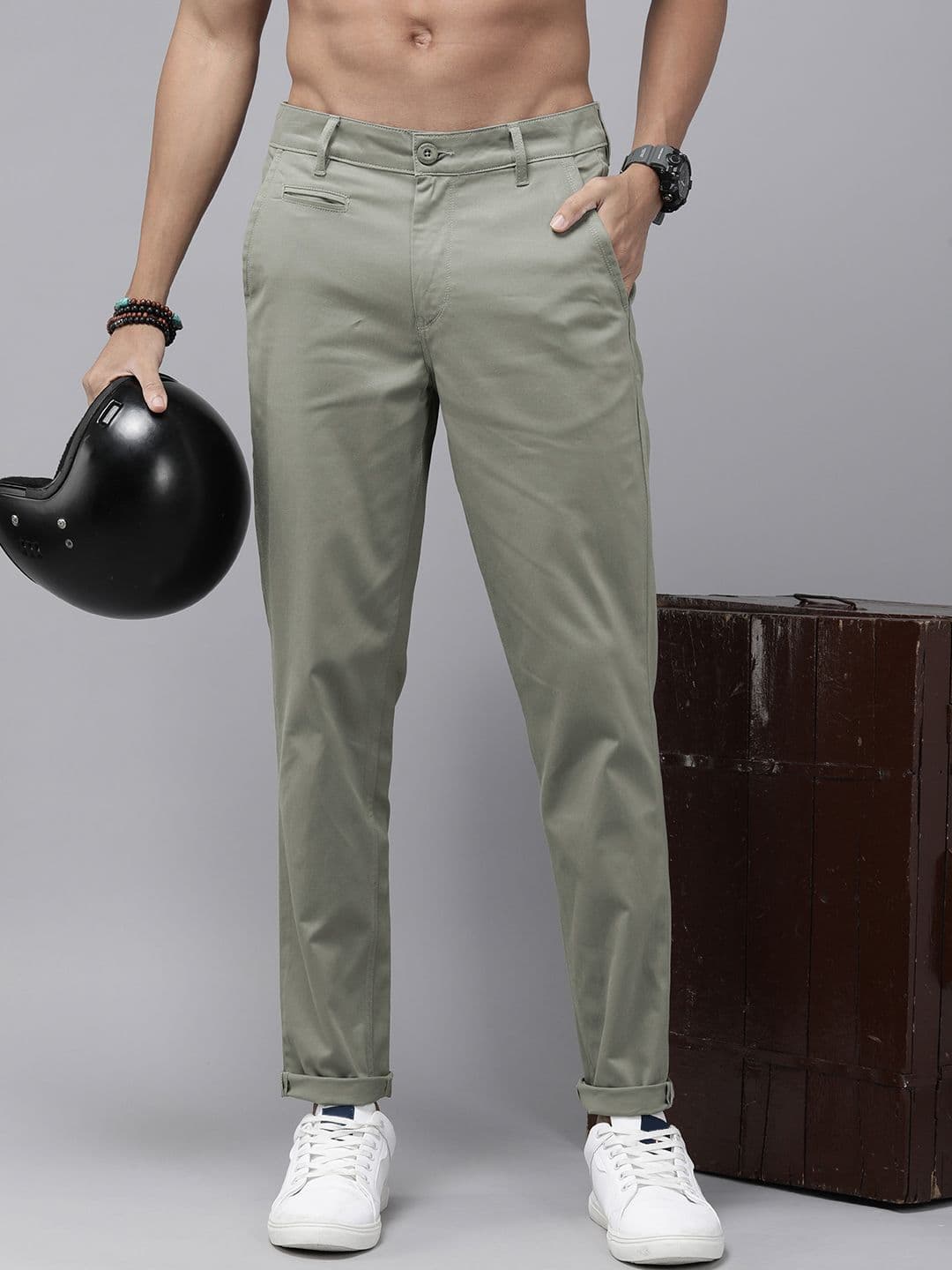 Roadster Men Budford Satin Stretch Chinos - view 1