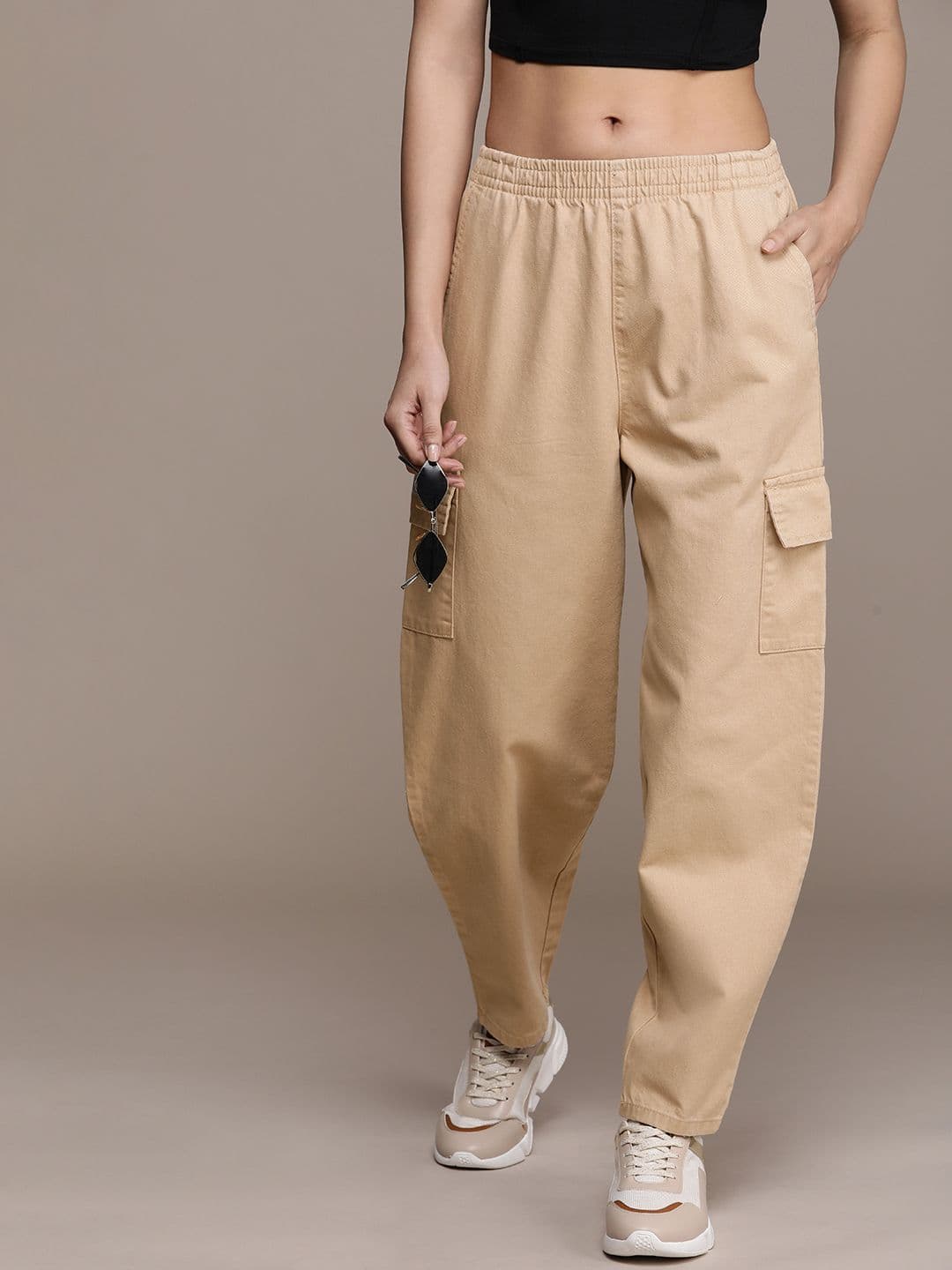 The Roadster Life Co. Women Cotton Solid Trouser - view 1