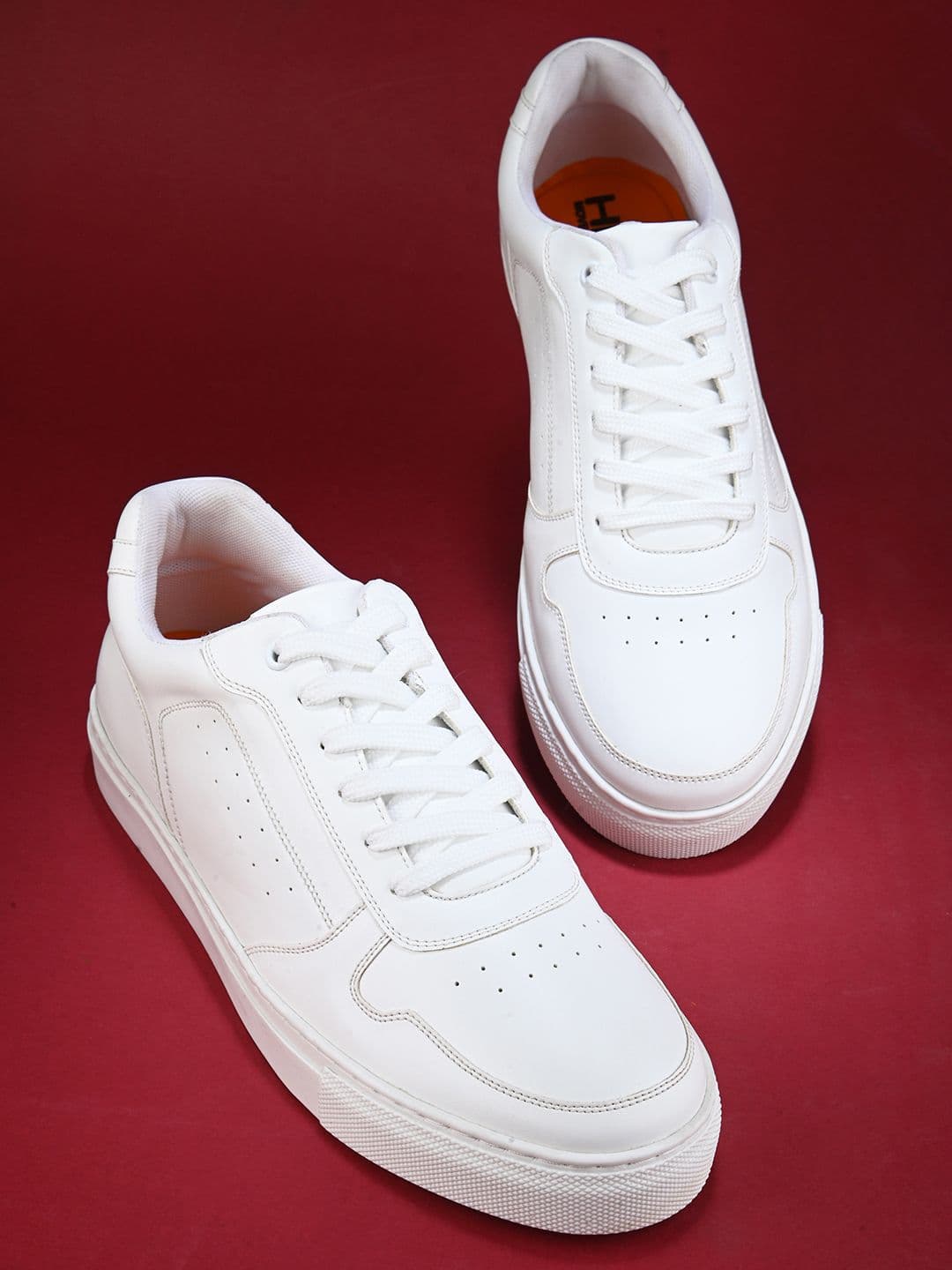 HRX by Hrithik Roshan Men White Perforated Comfort Insole Sneakers - view 1