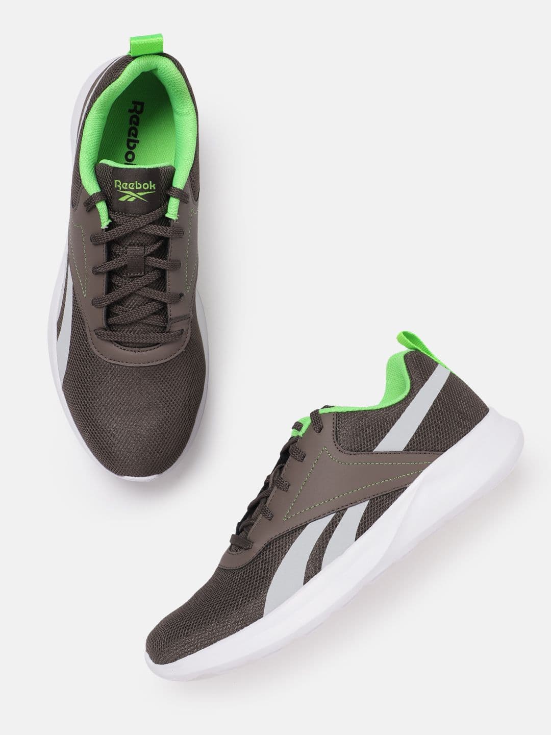 Reebok Men Woven Design Propulsion 2.0 Running Shoes with Brand Logo Detail - view 1