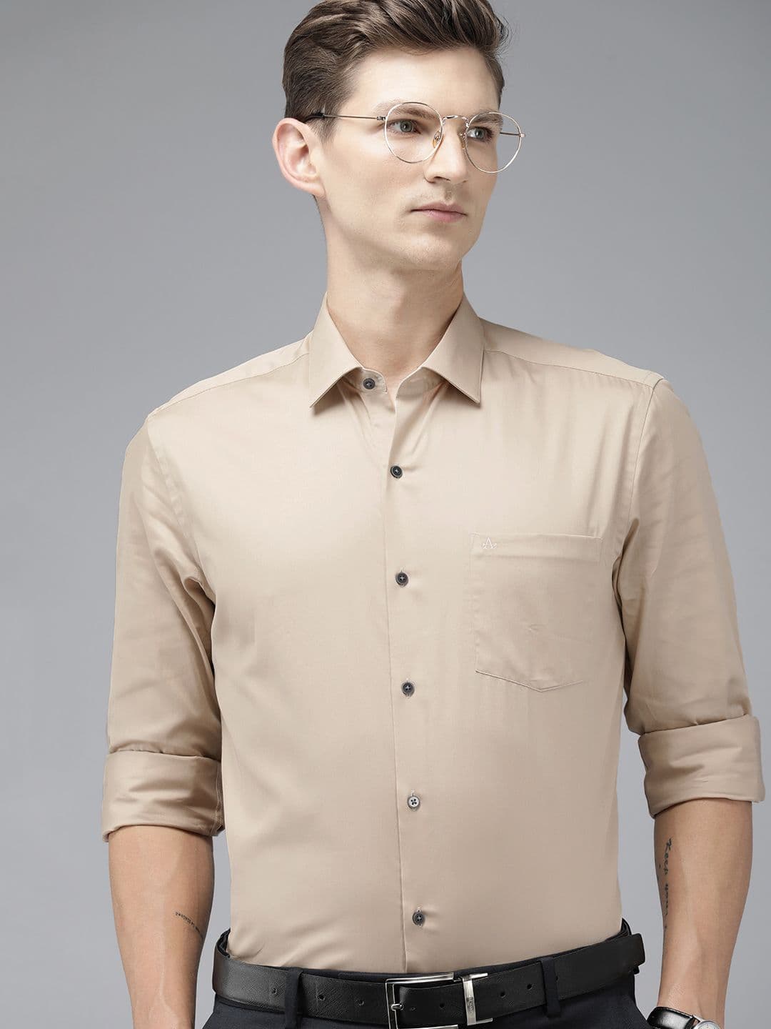 Arrow Pure Cotton Solid Slim Fit Original Formal Shirt - view 1