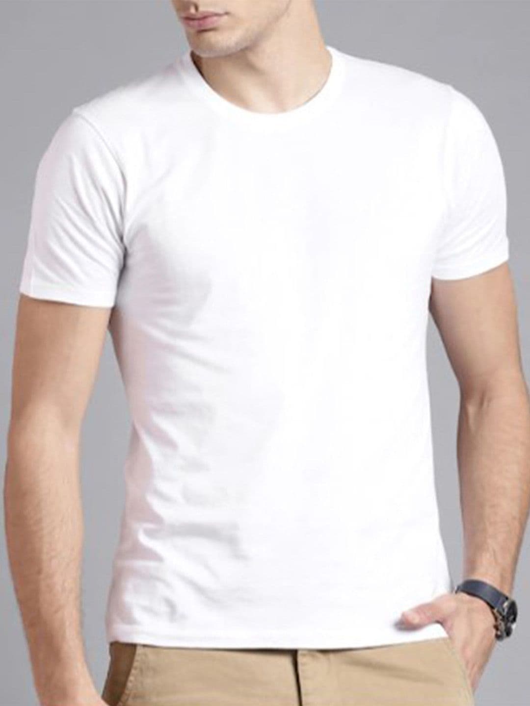 KAEZRI Round Neck Regular Fit Cotton T-shirt - view 1