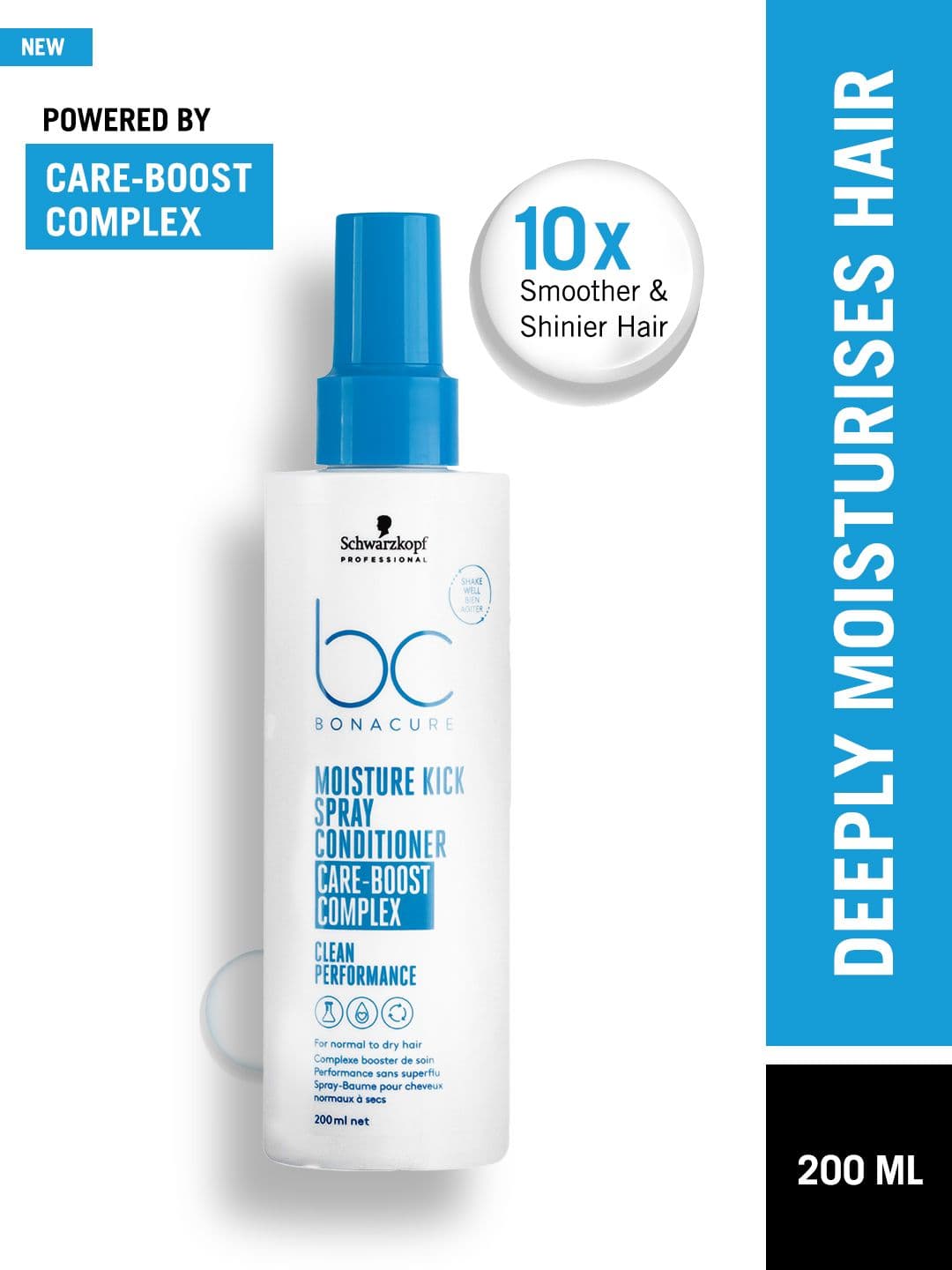 Schwarzkopf PROFESSIONAL Bonacure Moisture Kick Leave-In Spray Conditioner - 200ml - view 1
