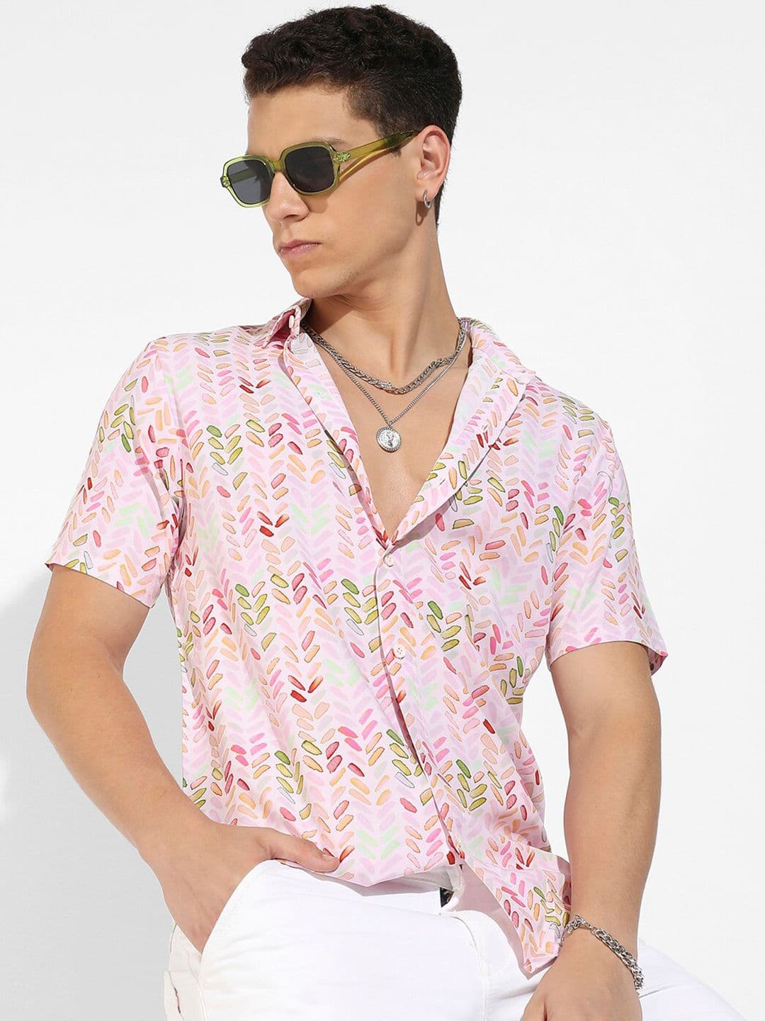 CAHOOT Pink Classic Floral Printed Casual Shirt - view 1