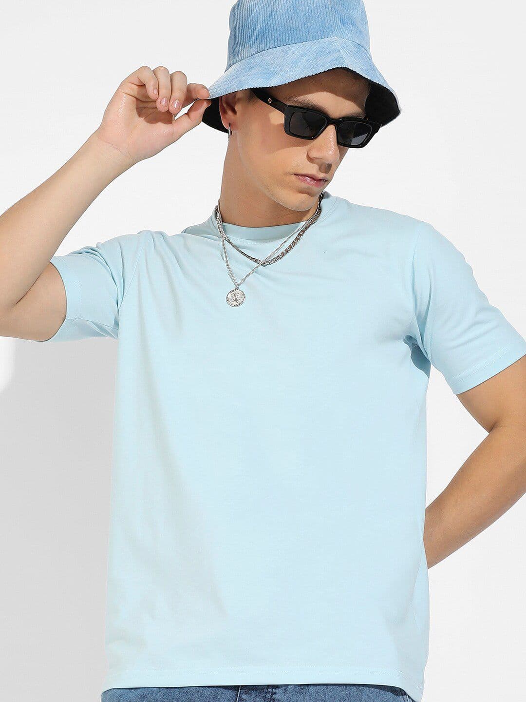 CAHOOT Blue Cotton T-shirt - view 1