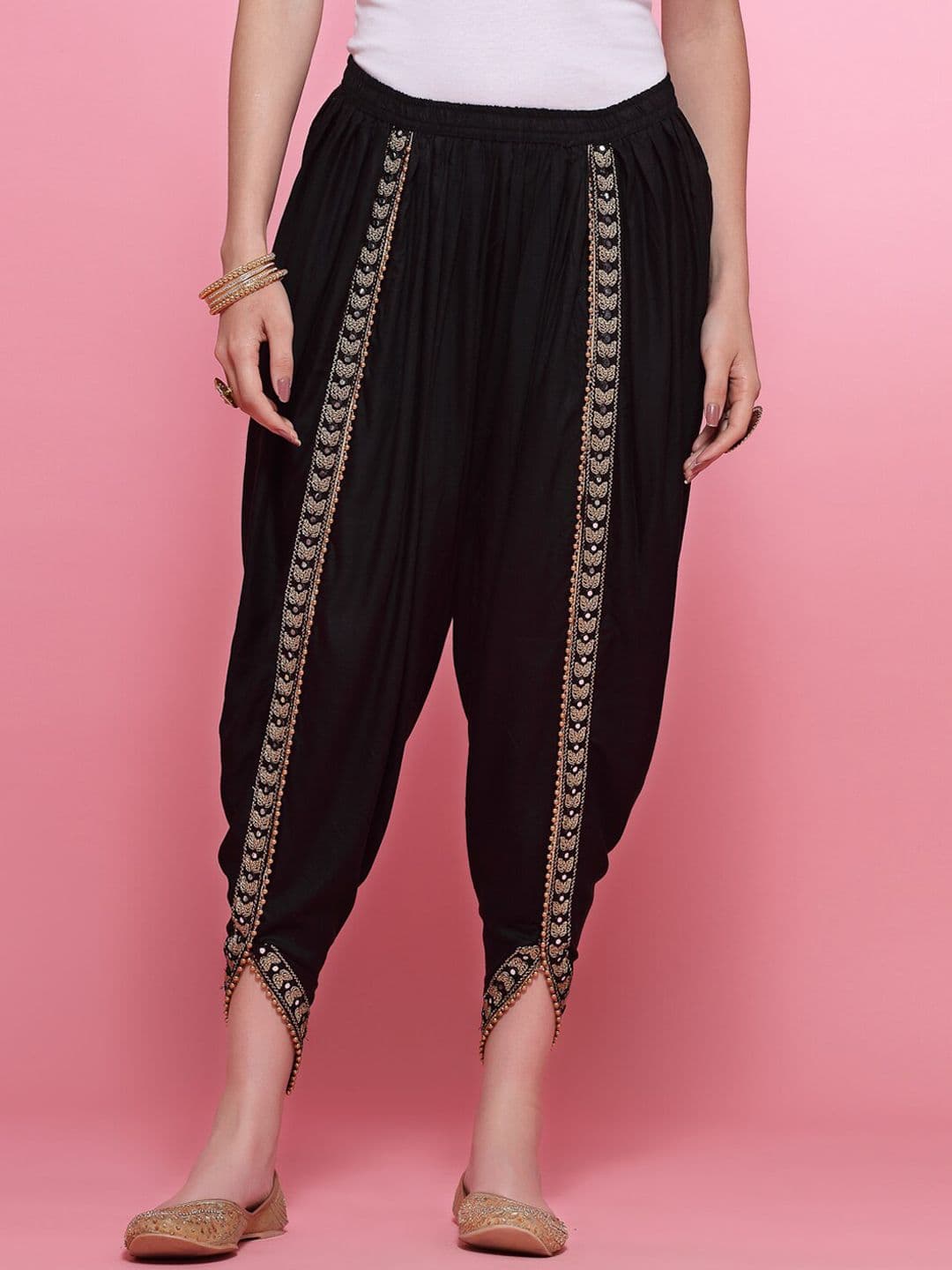 Clora Creation Women Embroidered Dhoti Pants - view 1