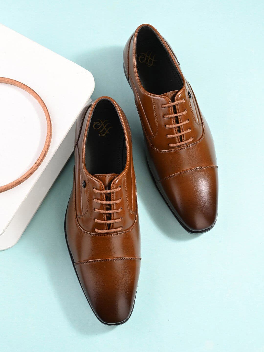 House of Pataudi Men Lace-Up Formal Oxfords - view 1