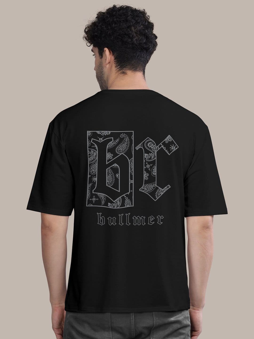BULLMER Graphic Printed Oversized Cotton T-shirt - view 1