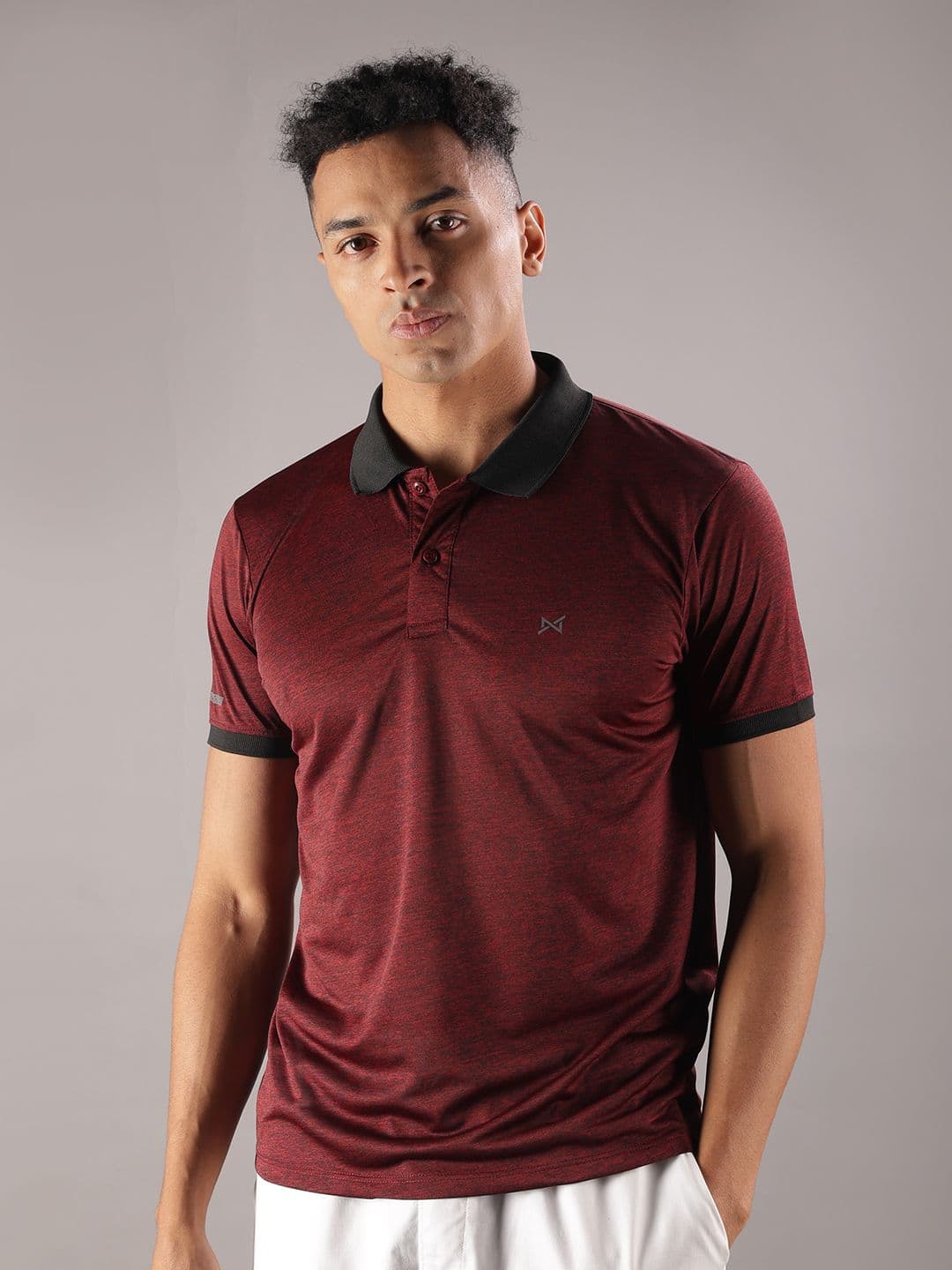 Force NXT Men Microfiber Anti Viral Anti Odour Cool Collared Polo Sports Solid T-Shirt - view 1