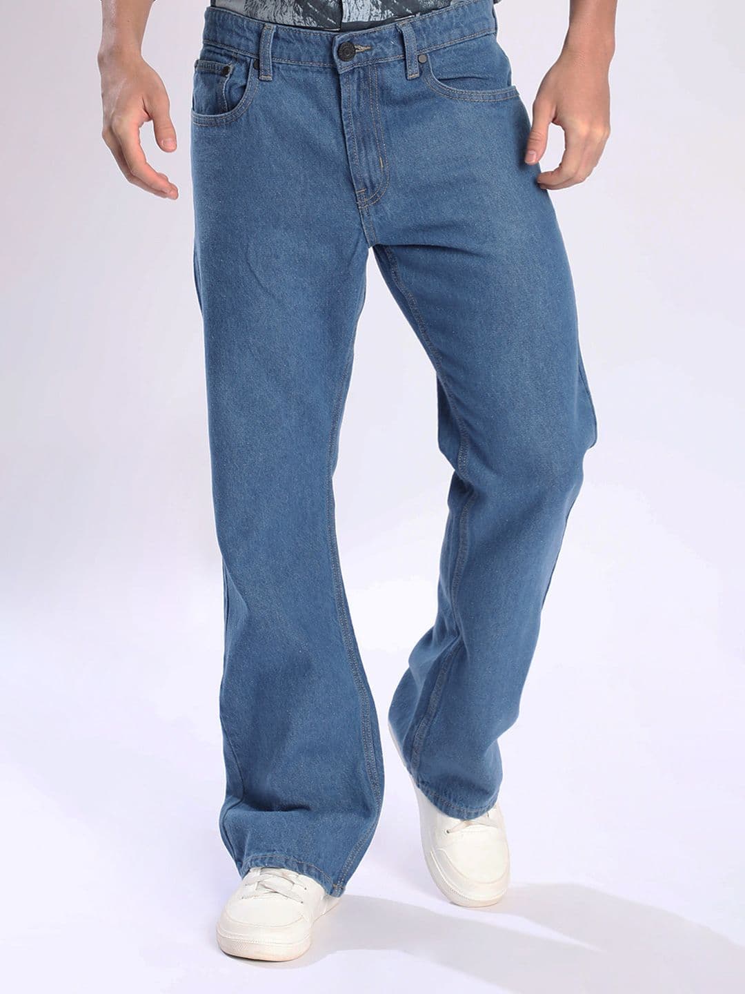 Bene Kleed Men Blue Bootcut Jeans - view 1