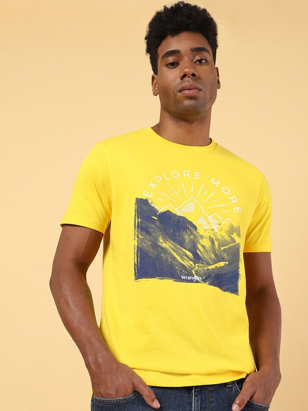 Wrangler Graphic Printed Round Neck Cotton T-shirt - view 1