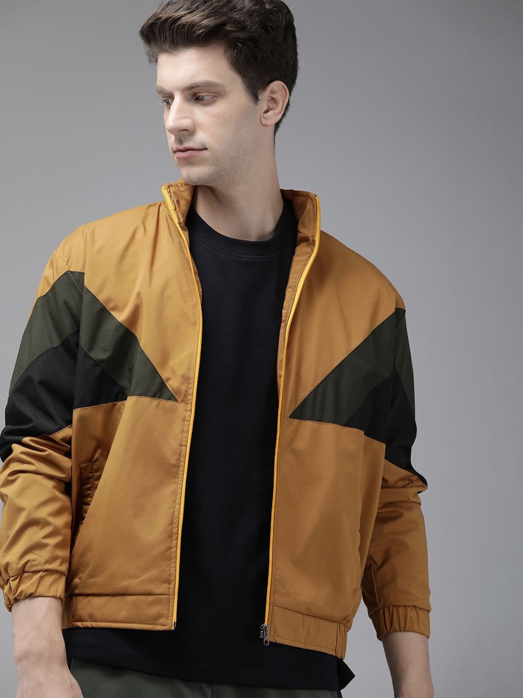 VOXATI Men Colourblocked Sporty Jacket - view 1