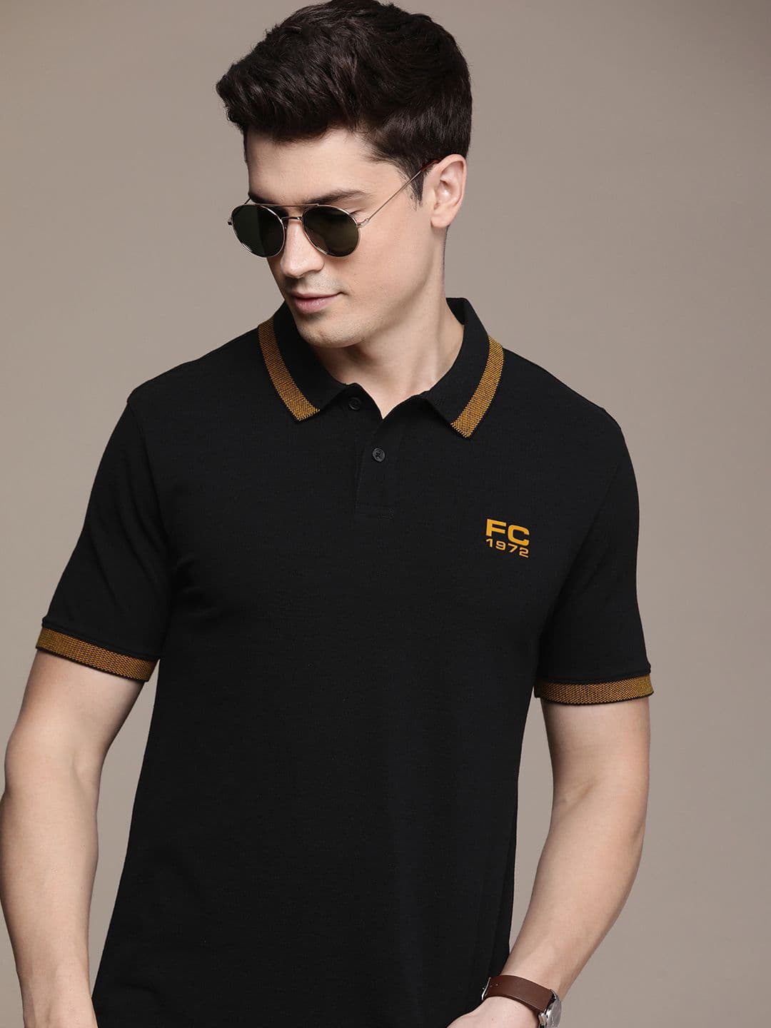 French Connection Polo Collar Pure Cotton T-shirt - view 1