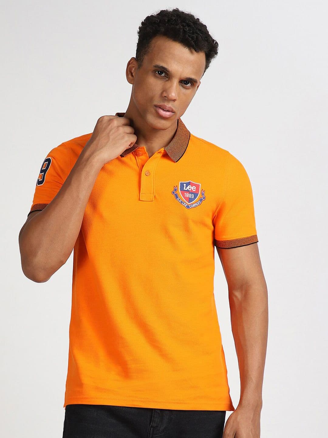 Lee Polo Collar Slim Fit Cotton T-Shirt - view 1
