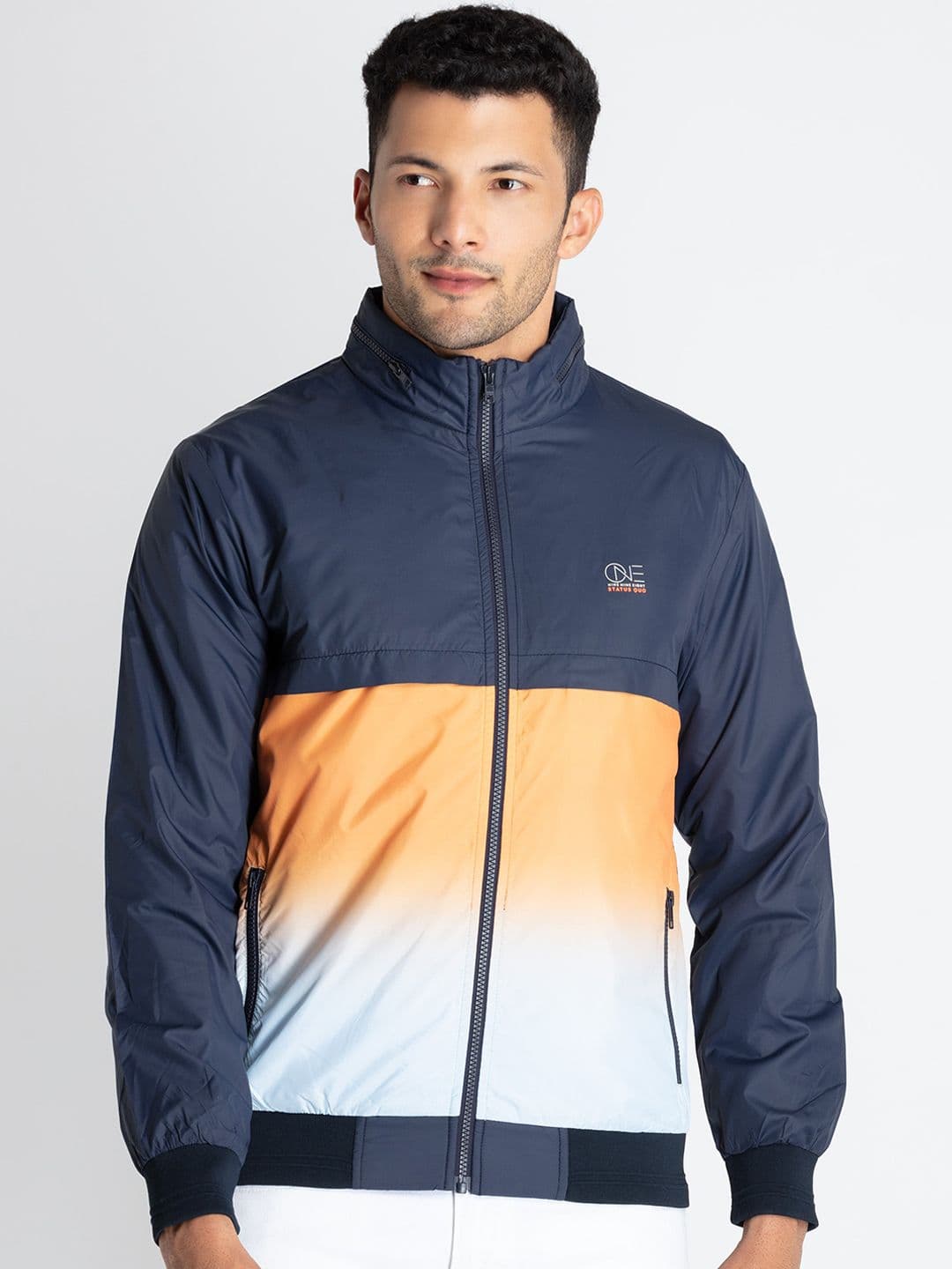 Status Quo Colourblocked Bomber Jacket - view 1