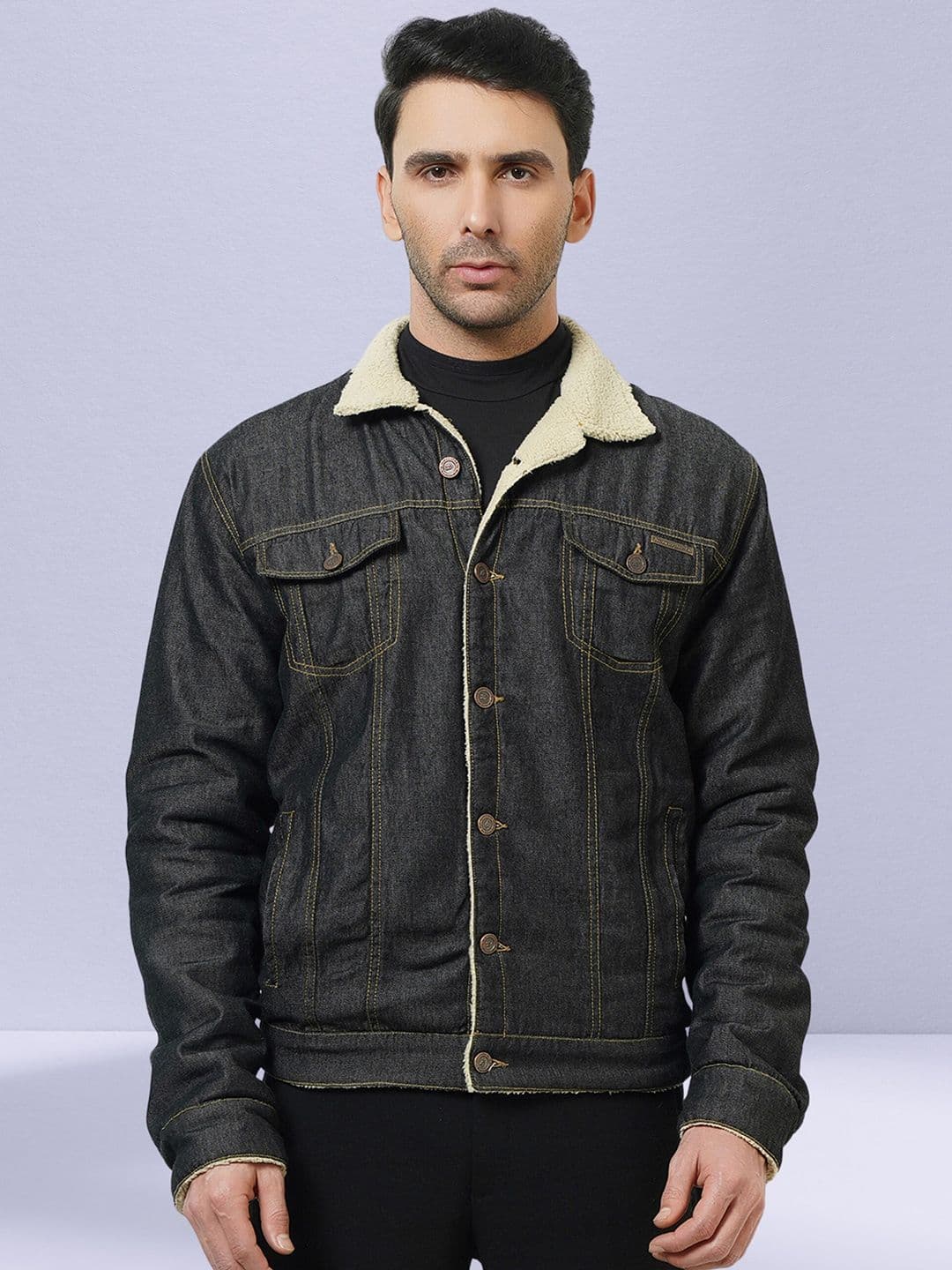 NUEVOSDAMAS Spread Collar Denim Jacket - view 1