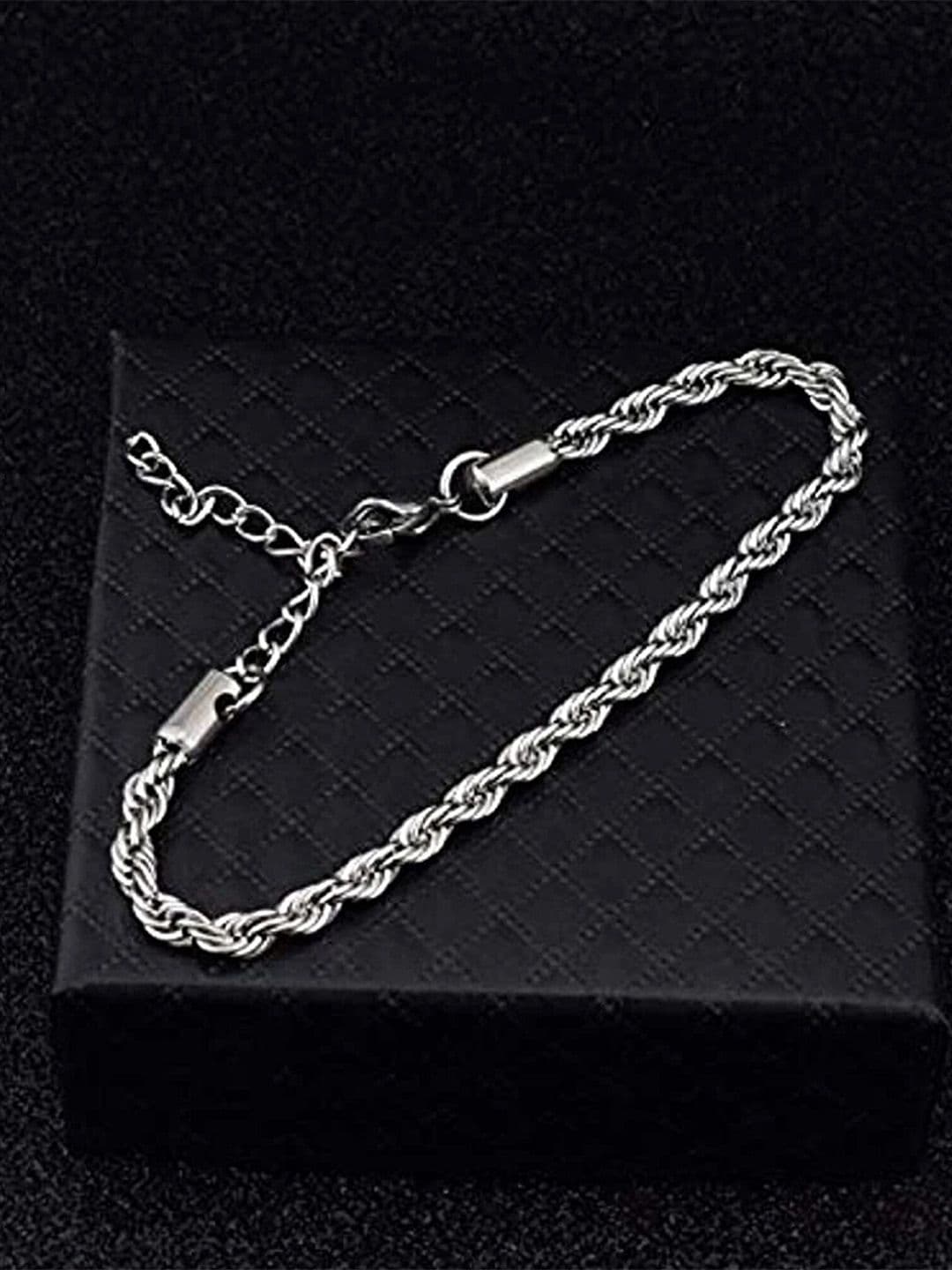 Fashion Frill Men Silver-Plated Link Bracelet - view 1
