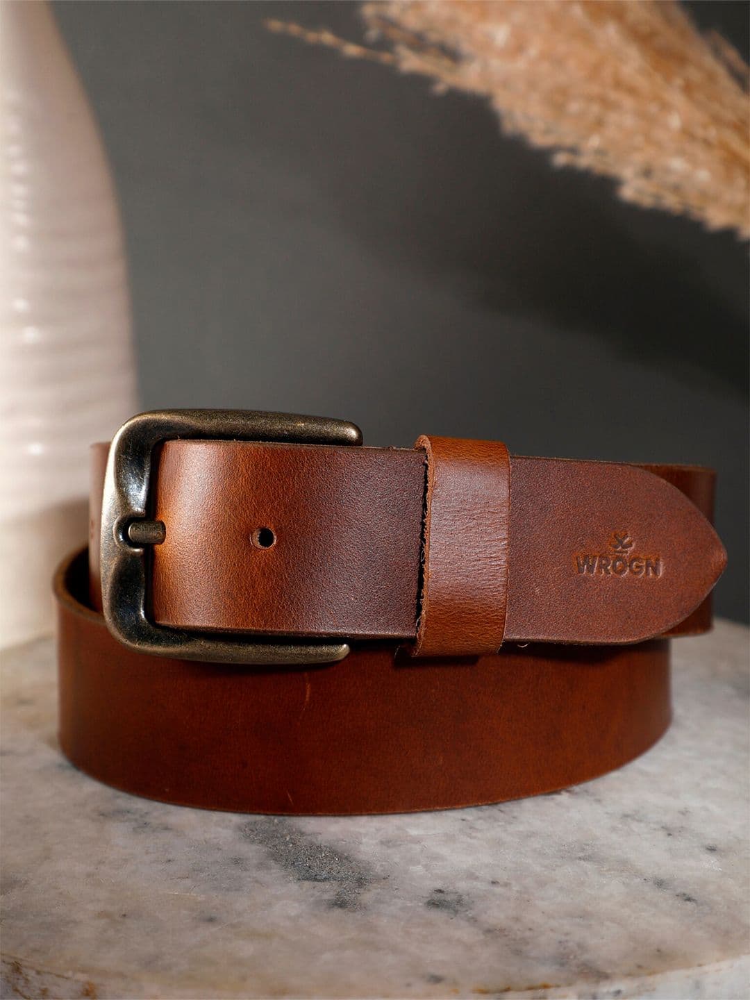 WROGN Men Slim Leather Casual Belt - view 1