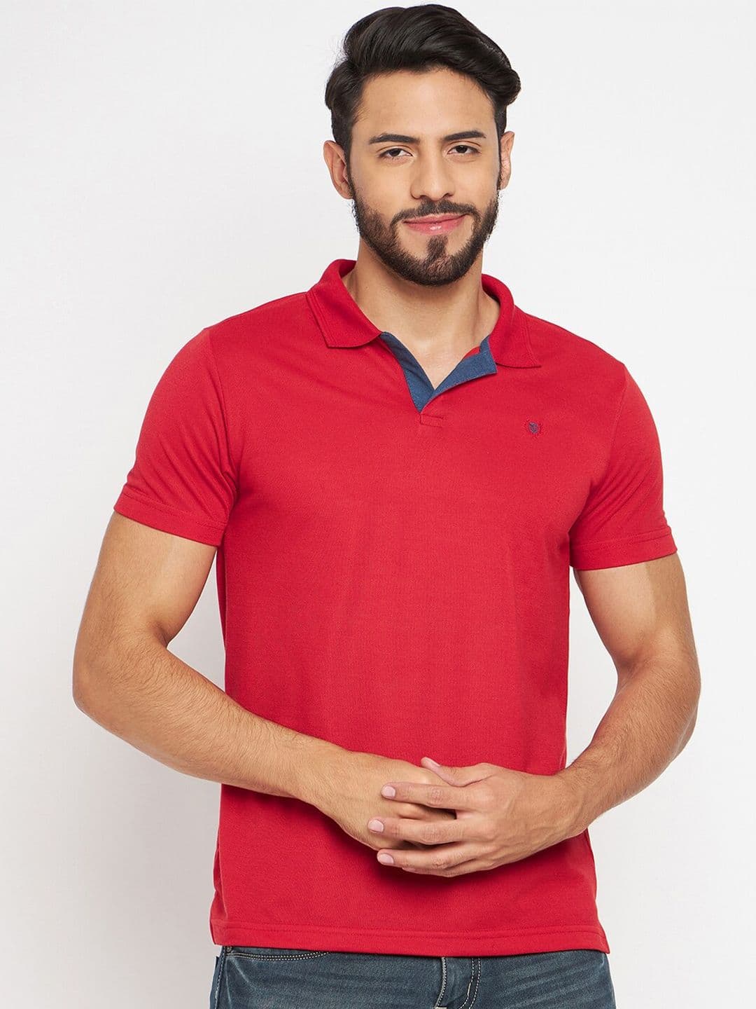 Duke Polo Collar Cotton Slim Fit T-shirt - view 1