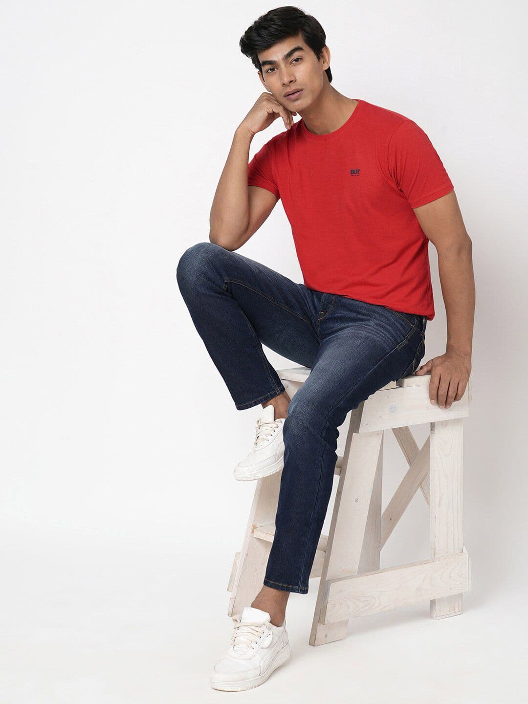 BEAT LONDON by PEPE JEANS Round Neck Slim Fit Cotton T-shirt - view 1