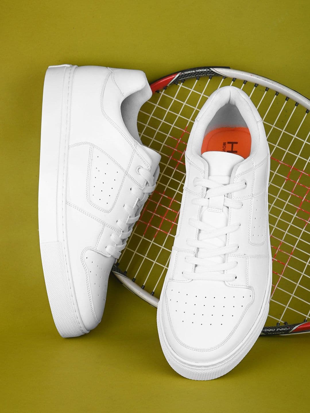 HRX by Hrithik Roshan Men White Perforated Lightweight Sneakers - view 1