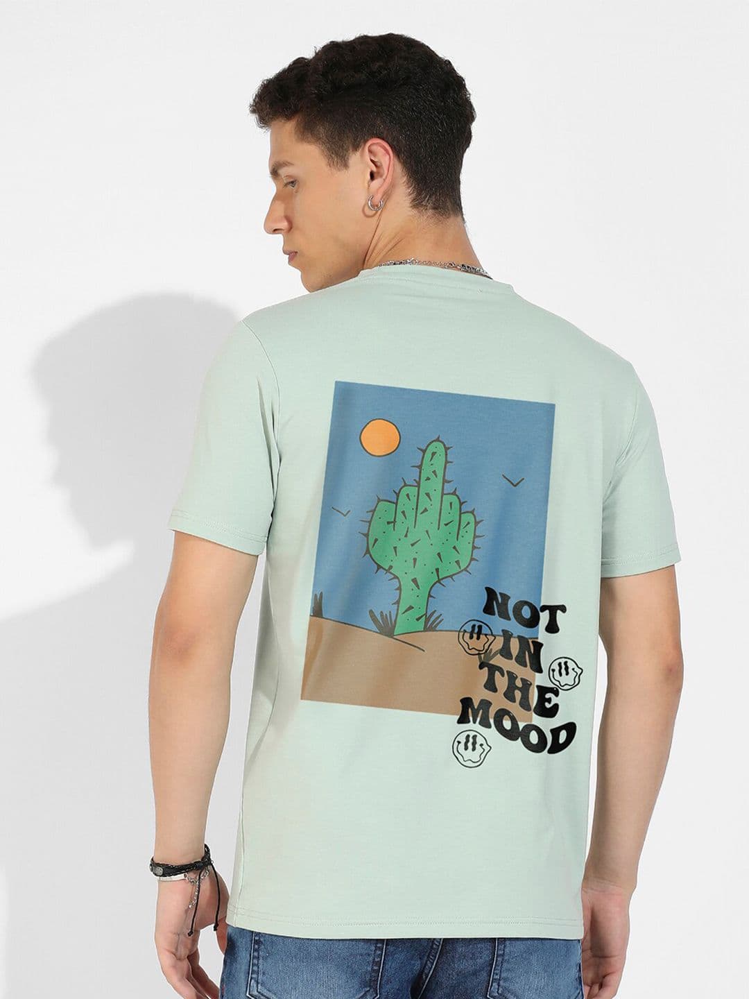 CAHOOT Campus Sutra Green Graphic Printed Cotton Casual T-shirt - view 1