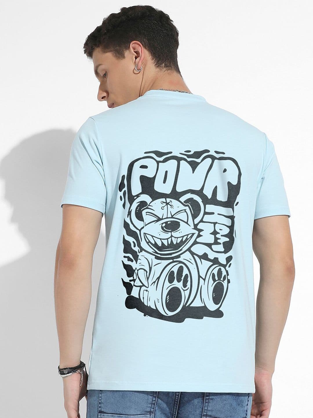 CAHOOT Campus Sutra Blue Graphic Printed Cotton Casual T-shirt - view 1