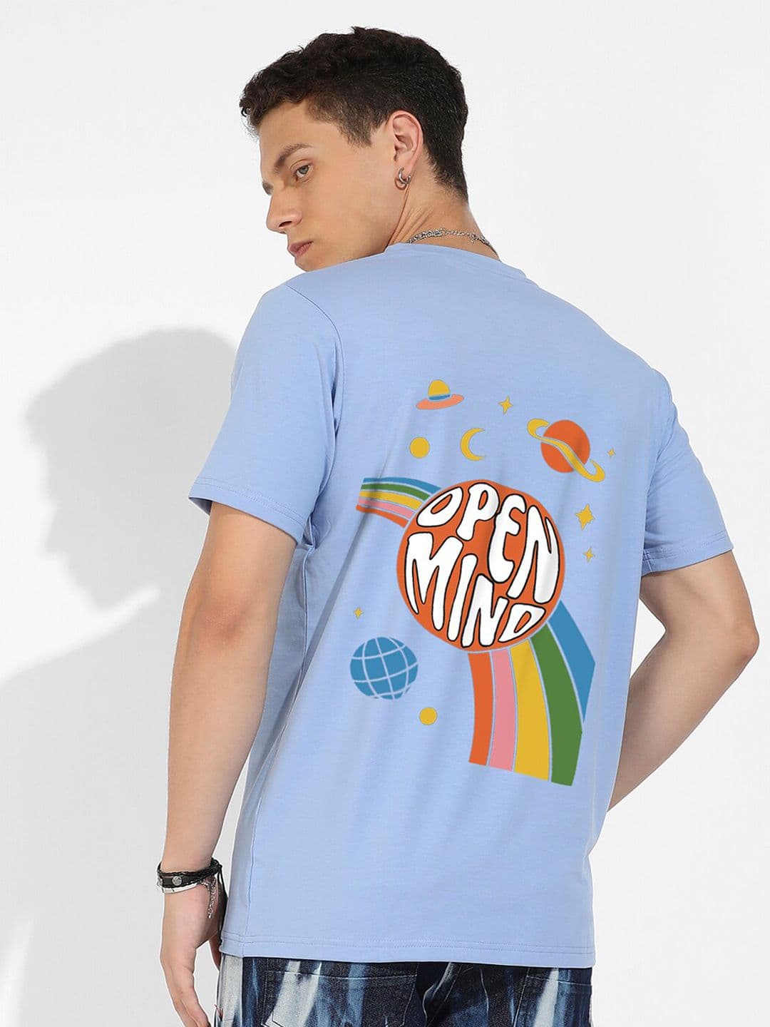 CAHOOT Campus Sutra Blue Graphic Printed Cotton T-shirt - view 1