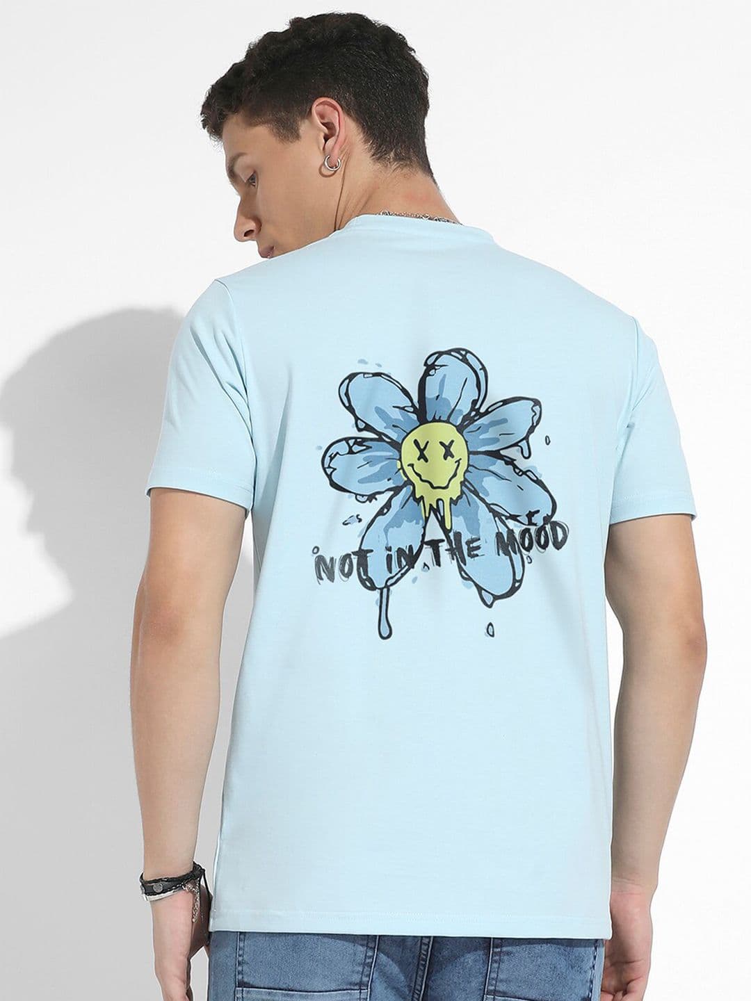 CAHOOT Blue & Black Graphic Printed Cotton T-shirt - view 1