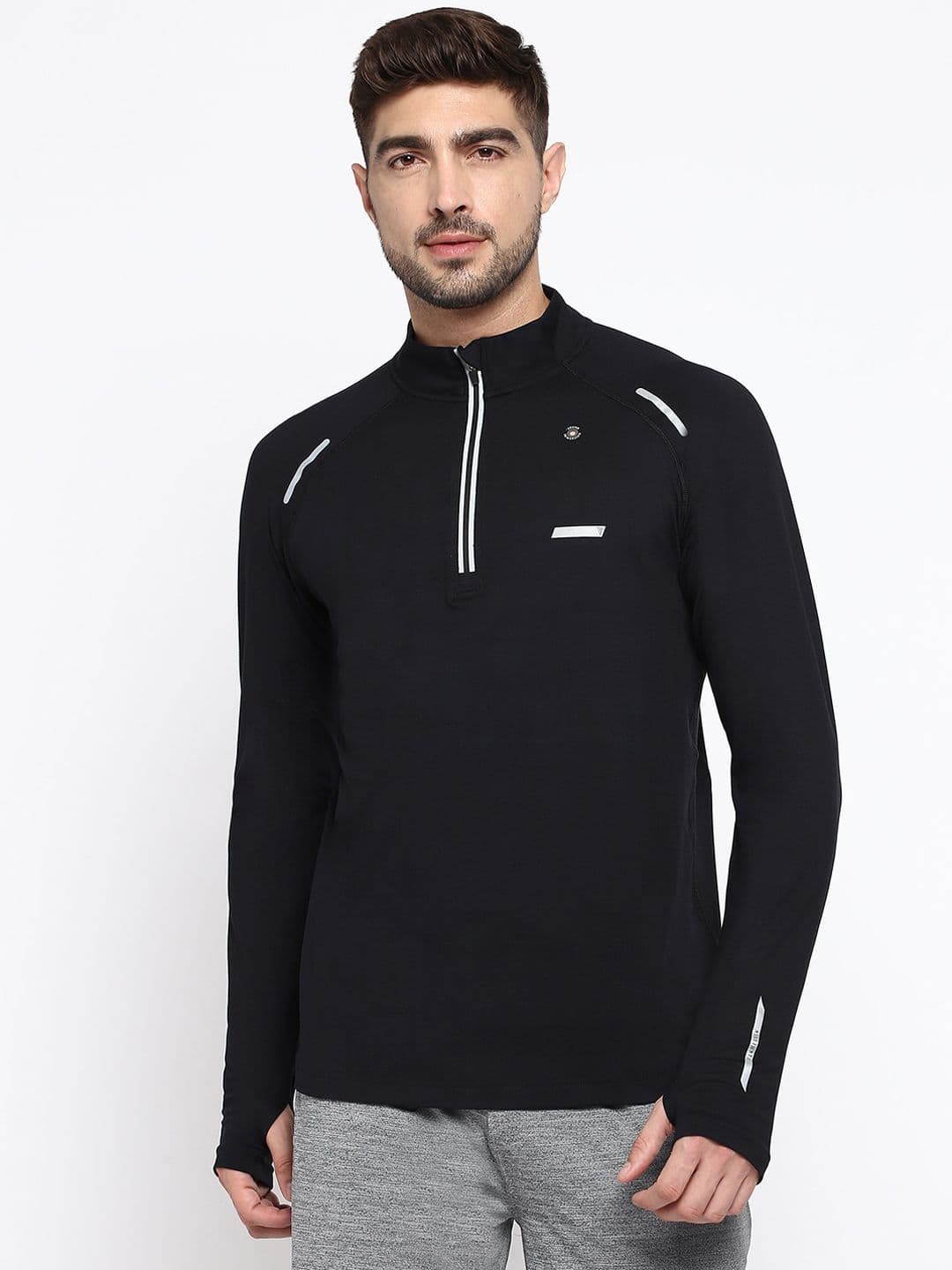 Van Heusen Innerwear Mock Collar Cotton Sporty Jacket - view 1