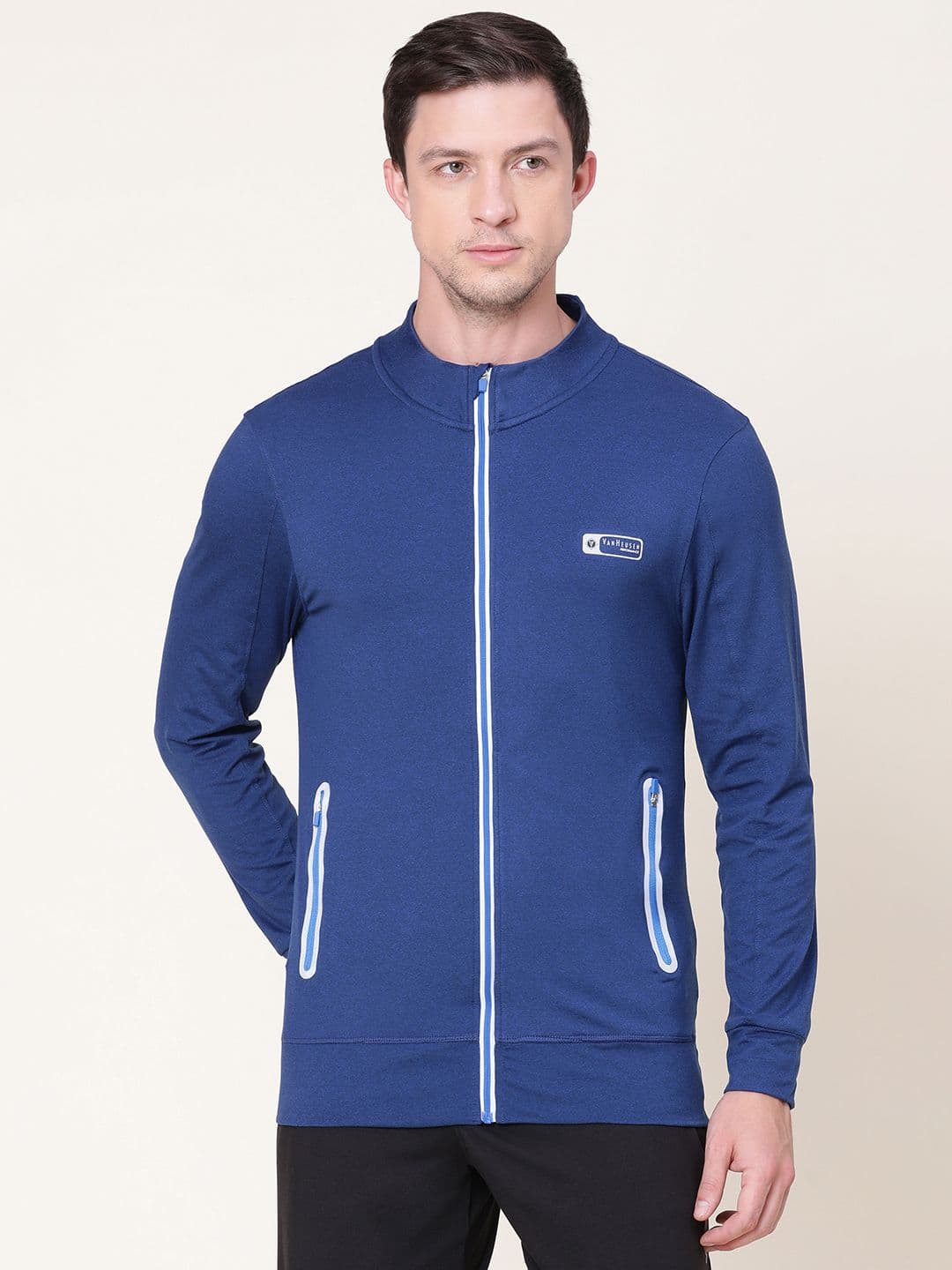 Van Heusen Innerwear Mock Collar Cotton Sporty Jacket - view 1