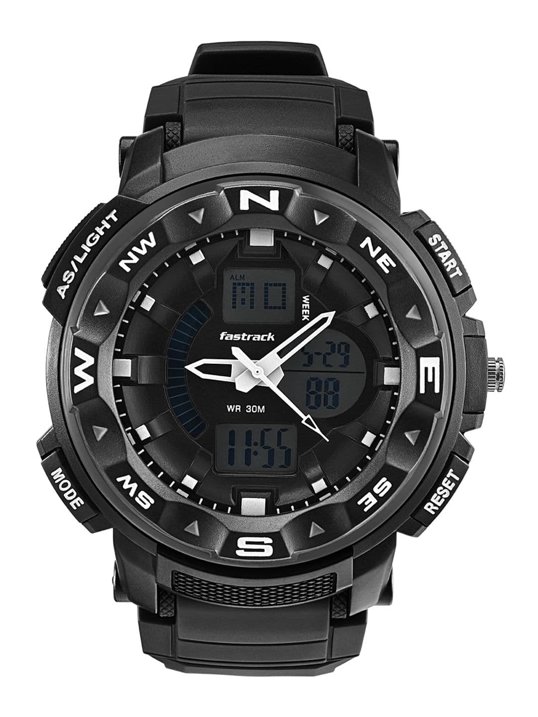 Fastrack Quartz Analog Digital With Black Dial Unisex Watch - Nt38076pp01w - view 1
