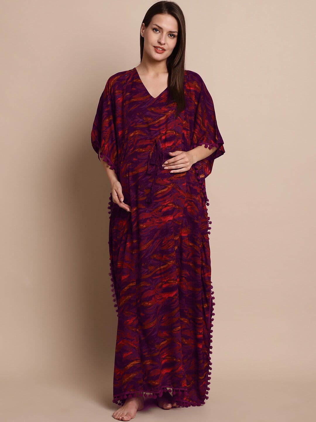 Secret Wish Printed Maternity Kaftan Nightdress - view 1