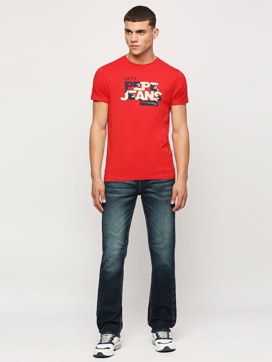 Pepe Jeans Typography Printed Pure Cotton Slim Fit T-shirt - view 1